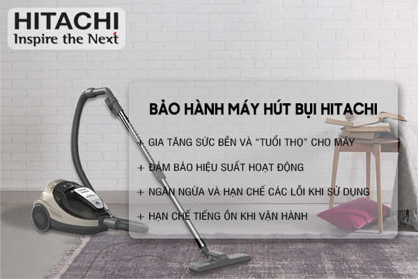 bảo hành máy hút bụi Hitachi