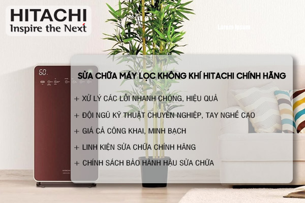 sửa chữa máy lọc không khí Hitachi